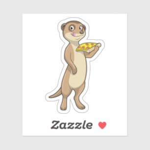 Meerkat with Pizza