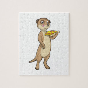 Meerkat with Pizza Jigsaw Puzzle