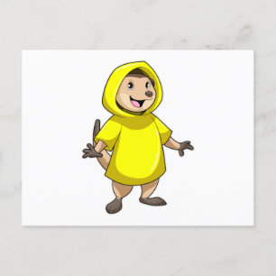 Meerkat with Raincoat Postcard