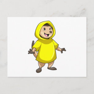 Meerkat with Raincoat Postcard