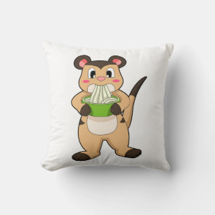 Meerkat with Ramen Cushion