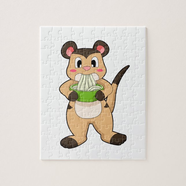 Meerkat with Ramen Jigsaw Puzzle (Vertical)