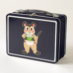 Meerkat with Ramen Metal Lunch Box