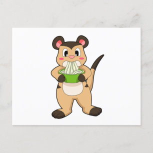 Meerkat with Ramen Postcard