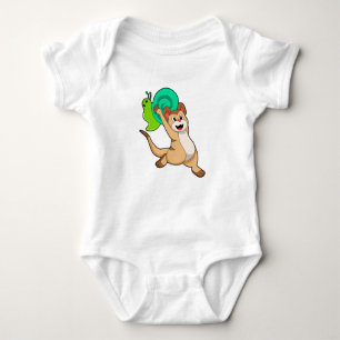 Meerkat with Snail.PNG Baby Bodysuit