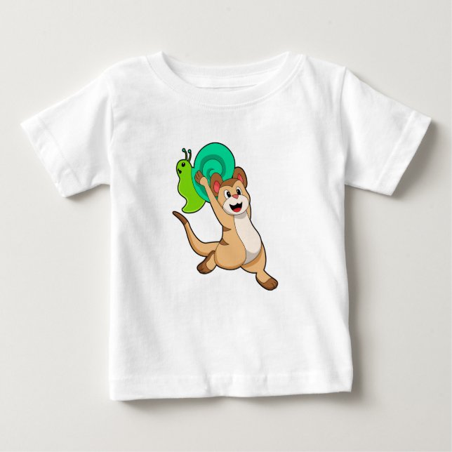 Meerkat with Snail.PNG Baby T-Shirt (Front)
