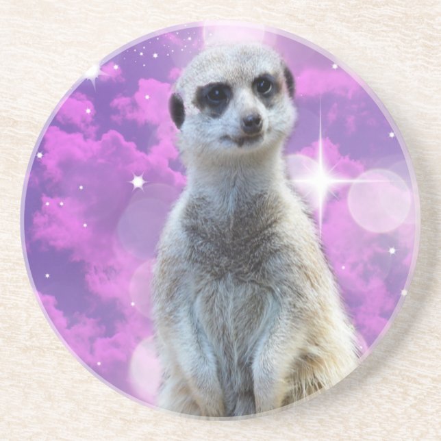 Meerkat With Sparkle, Coaster (Front)
