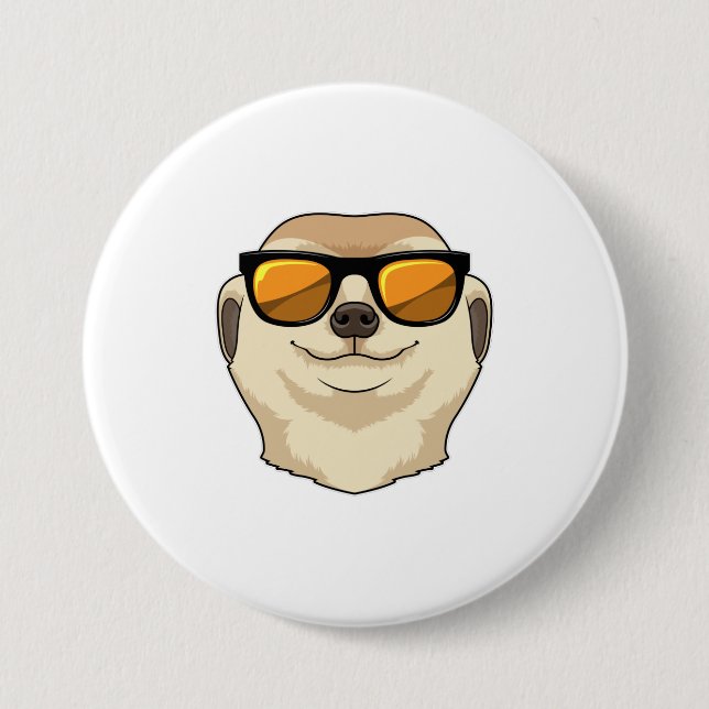 Meerkat with Sunglasses 7.5 Cm Round Badge (Front)