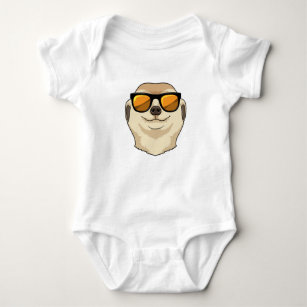 Meerkat with Sunglasses Baby Bodysuit