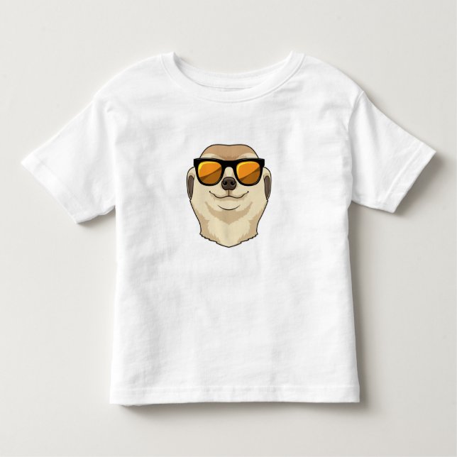 Meerkat with Sunglasses Toddler T-Shirt (Front)
