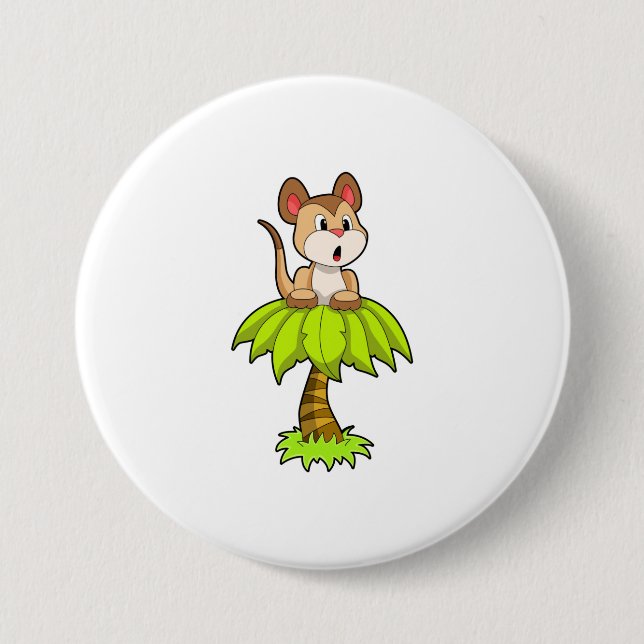 Meerkat with Tree 7.5 Cm Round Badge (Front)