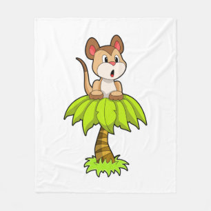 Meerkat with Tree Fleece Blanket