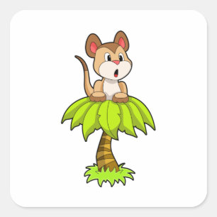 Meerkat with Tree Square Sticker