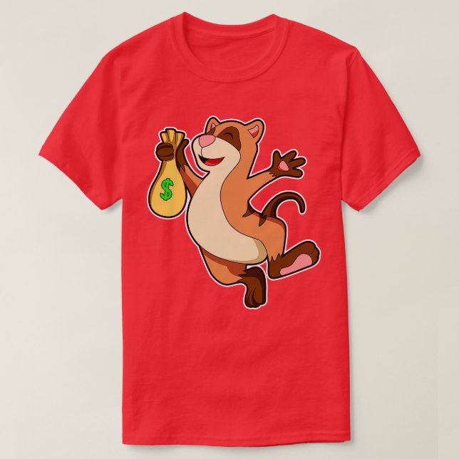 Meerkat with Wallet T-Shirt (Design Front)