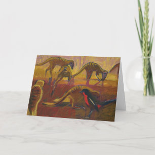 Meerkats and shrike - Card