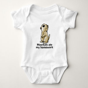 Meerkats ate my homework baby bodysuit