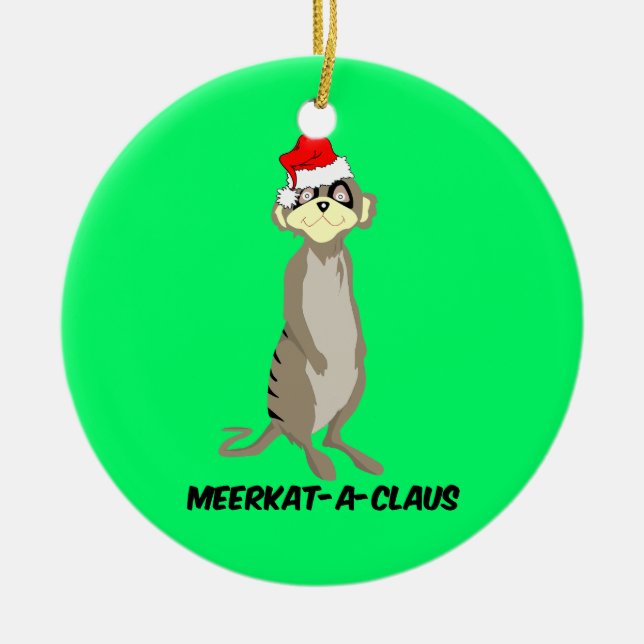 meerkats ceramic tree decoration (Front)