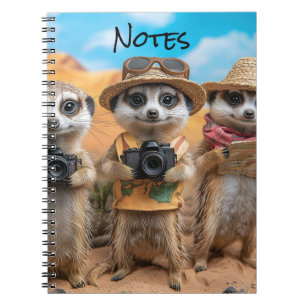 Meerkats Dressed as Tourists with Cameras and Maps Notebook