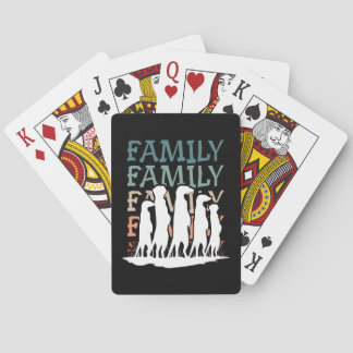 Meerkats family playing cards