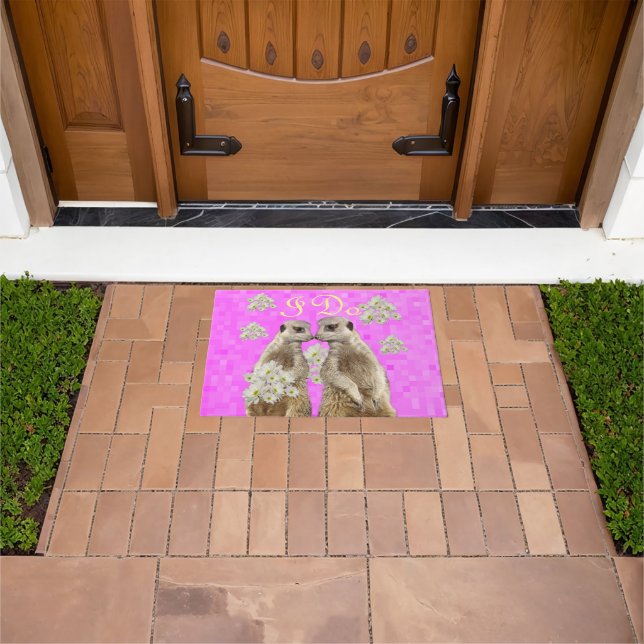 Meerkats I Do Wedding Day,   Doormat (Outdoor)