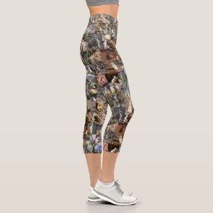 Meerkats In A Photo Collage Capri Leggings, Leggings