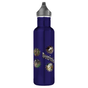 Meerkats In Star Shapes, And Meerkats Logo, 710 Ml Water Bottle