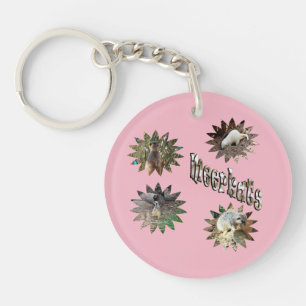 Meerkats In Star Shapes With Logo, Key Ring