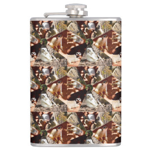 Meerkats In Triangles, Hip Flask