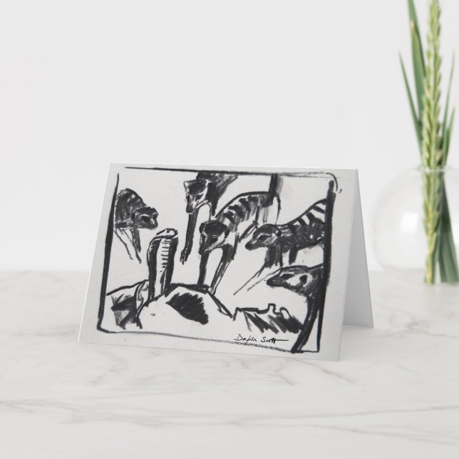 Meerkats mobbing Cobra - Art card (Front)