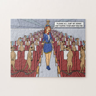 Meerkats on a Plane Jigsaw Puzzle
