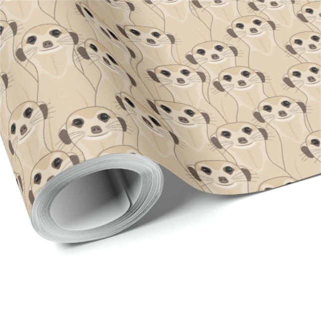 Meerkats - Suricata Wrapping Paper (Roll Corner)