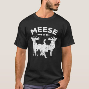 Meese Antlers Love Funny Moose T Shirt