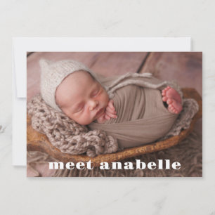 Meet Baby Photo Collage Birth   Announcement