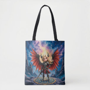 Meet Emberlyn — the Smiling Chaos Guardian Tote Bag