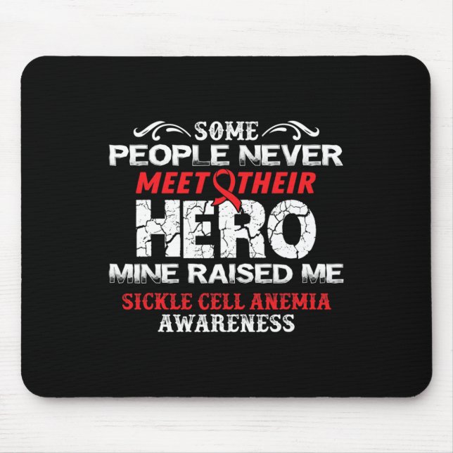Meet Hero- Sickle Cell Anaemia Awareness Supporter Mouse Pad (Front)