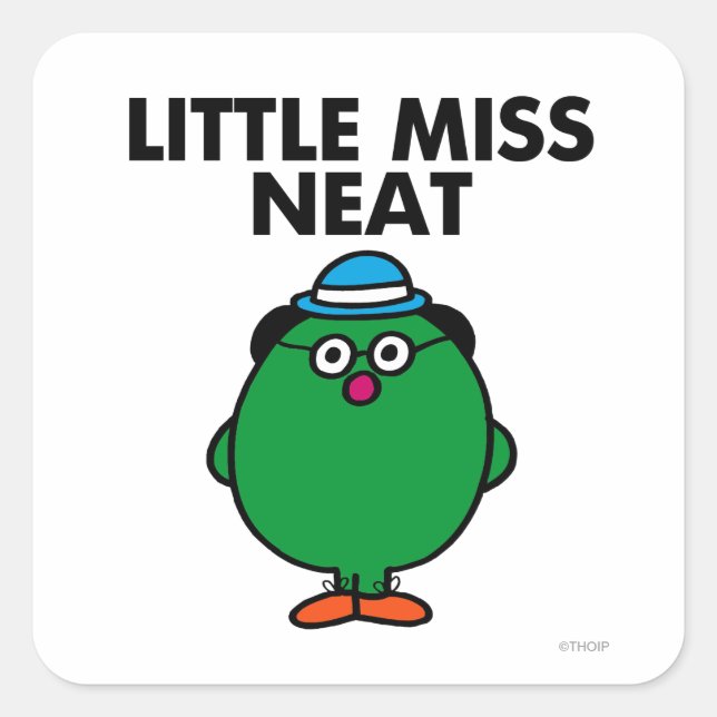 Meet Little Miss Neat Square Sticker (Front)
