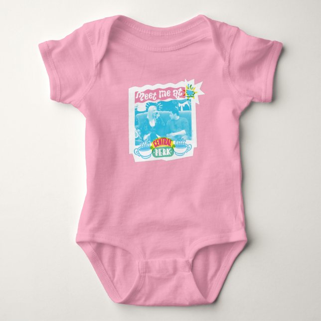 Meet Me at Central Perk Neon Graphic Baby Bodysuit (Front)