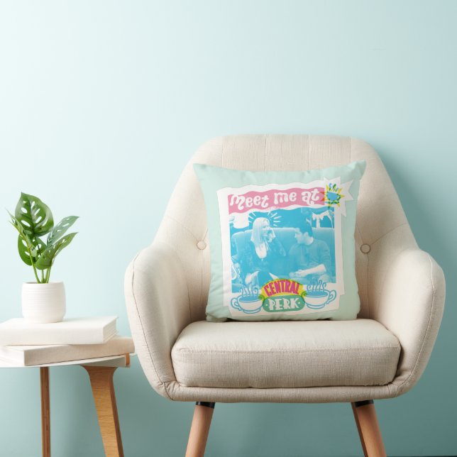 Meet Me at Central Perk Neon Graphic Cushion (Chair)