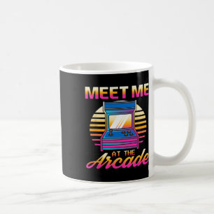 Meet Me At The Arcade Gamer Vaporwave Retro Video Coffee Mug