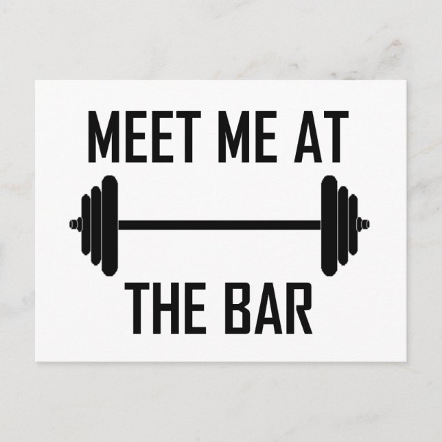 Meet me at the bar funny quote postcard (Front)