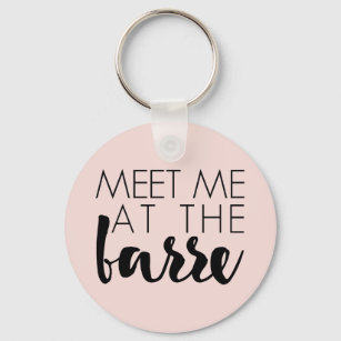 Meet Me at the Barre   Blush Pink Ballet Key Ring