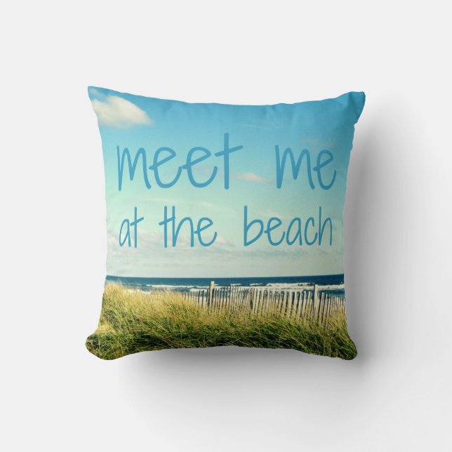 Meet me at the Beach Pillow (Front)