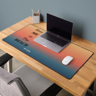 Meet Me At The Beach Summer Beach Sunrise Colour Desk Mat