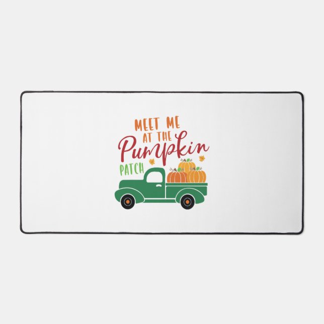 Meet Me At The Pumpkin Patch Desk Mat (Front)