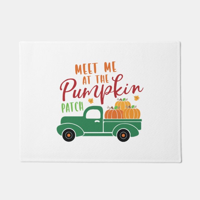 Meet Me At The Pumpkin Patch Doormat (Front)