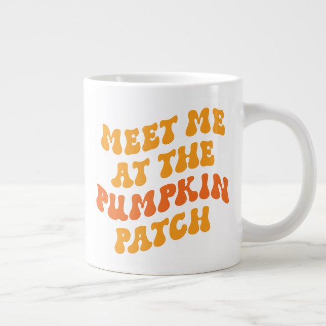 Meet Me At The Pumpkin Patch Large Coffee Mug (Right)