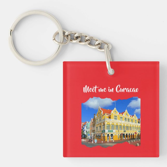 Meet me in Curaçao Key Ring (Front)
