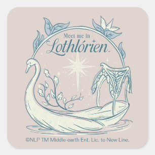 Meet me in LOTHLORIEN™ - Swan Boat Square Sticker