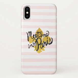 Meet Me in Paris Black and Gold iPhone X Case