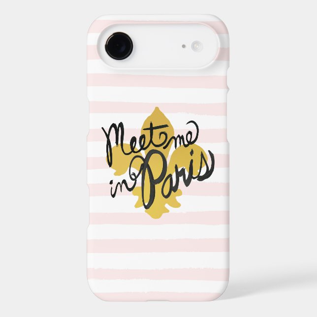 Meet Me in Paris Black and Gold Case-Mate iPhone Case (Back)